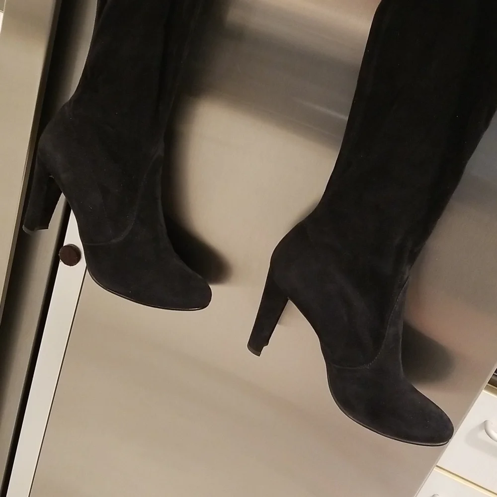 💕STUART WEITZMAN💕 Highland Suede Over-the-Knee Boots ~ Black 8.5